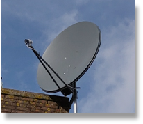 Schotel voor ontvangst satellietbeelden via Eumetcast